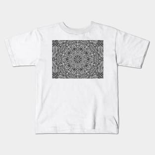 Thai pattern shapes, black and white, Vector abstract modern minimalist Kids T-Shirt